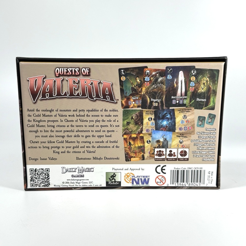 Quests of Valeria Board‎ Game From Daily Magic - Picture 2 of 9